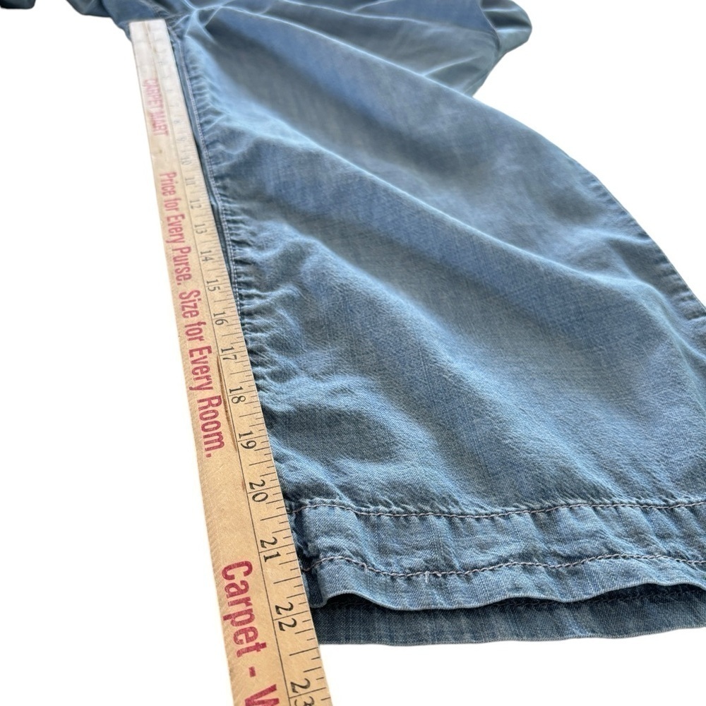 American Eagle Size 6 Lyocell Elastic Waist High Rise Wide Leg Cropped Pants - Picture 7 of 9